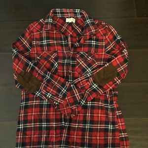 CI Sono red and navy blue flannel
